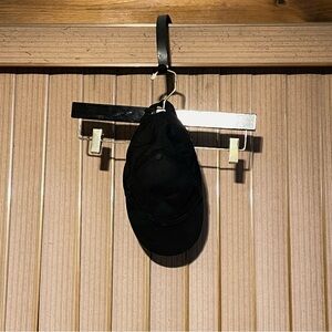 Black Simple Baseball Cap Hat Adjustable M/L 100% Cotton